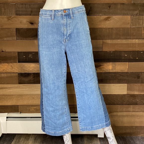 Madewell Denim - Madewell Two Color Denim Wide-Leg Crop
